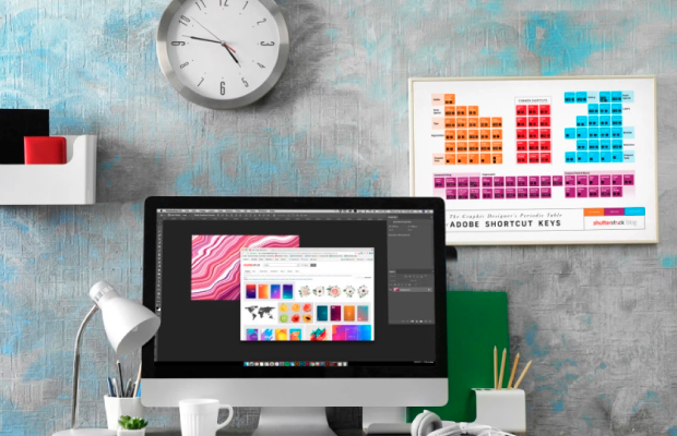  Shutterstock crea una tabla con los atajos más comunes de programas de diseño